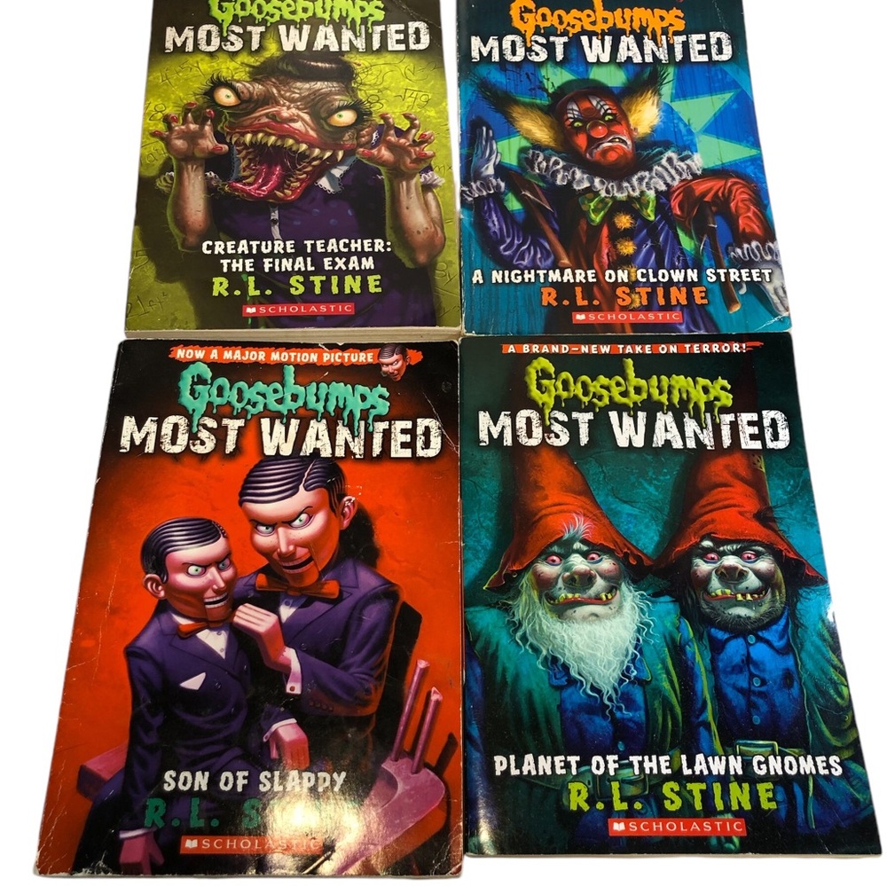 Goosebumps Most Wanted Books, set of 4 # 1,2,6,7